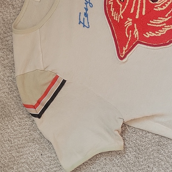 FREE PEOPLE We The Free Easy Rider Easy Tiger Varsity Jersey Tee Size Large - Picture 5 of 9